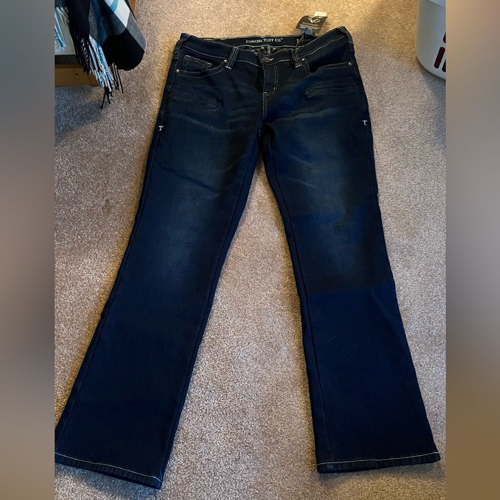 Cowgirl tuff lined flannel jeans